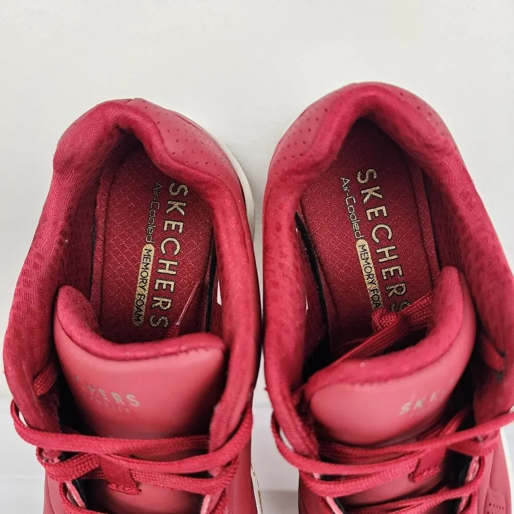 Skechers Women's Red Sneakers Size 6 Memory Foam Athletic Walking Shoes - Picture 3 of 15